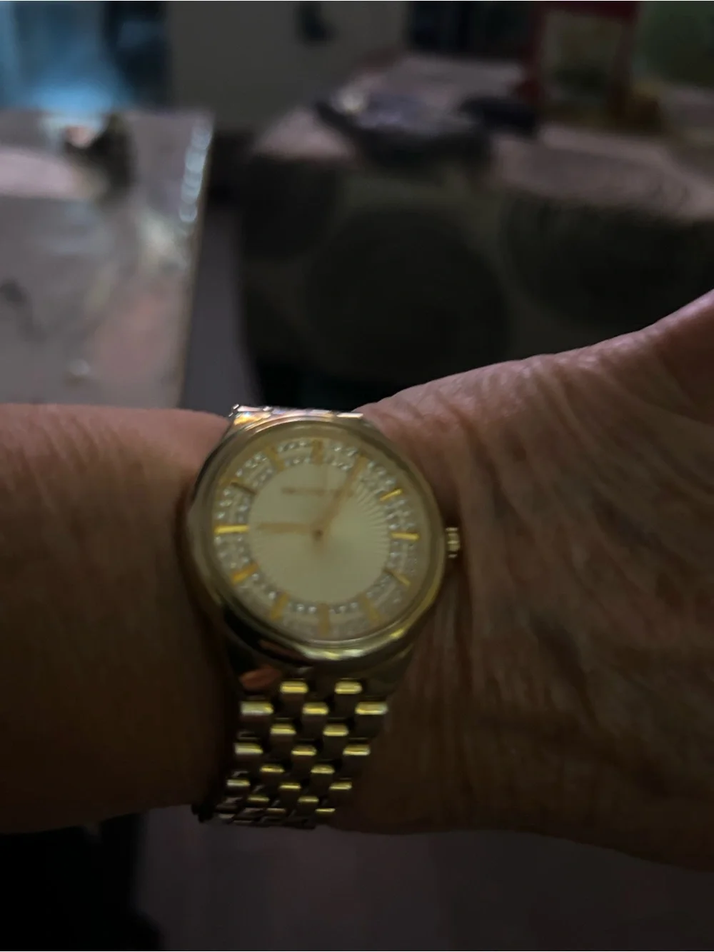 Michael Kors Goldtone Crystal Darci/Channing Watch MK3421 - Needs Battery